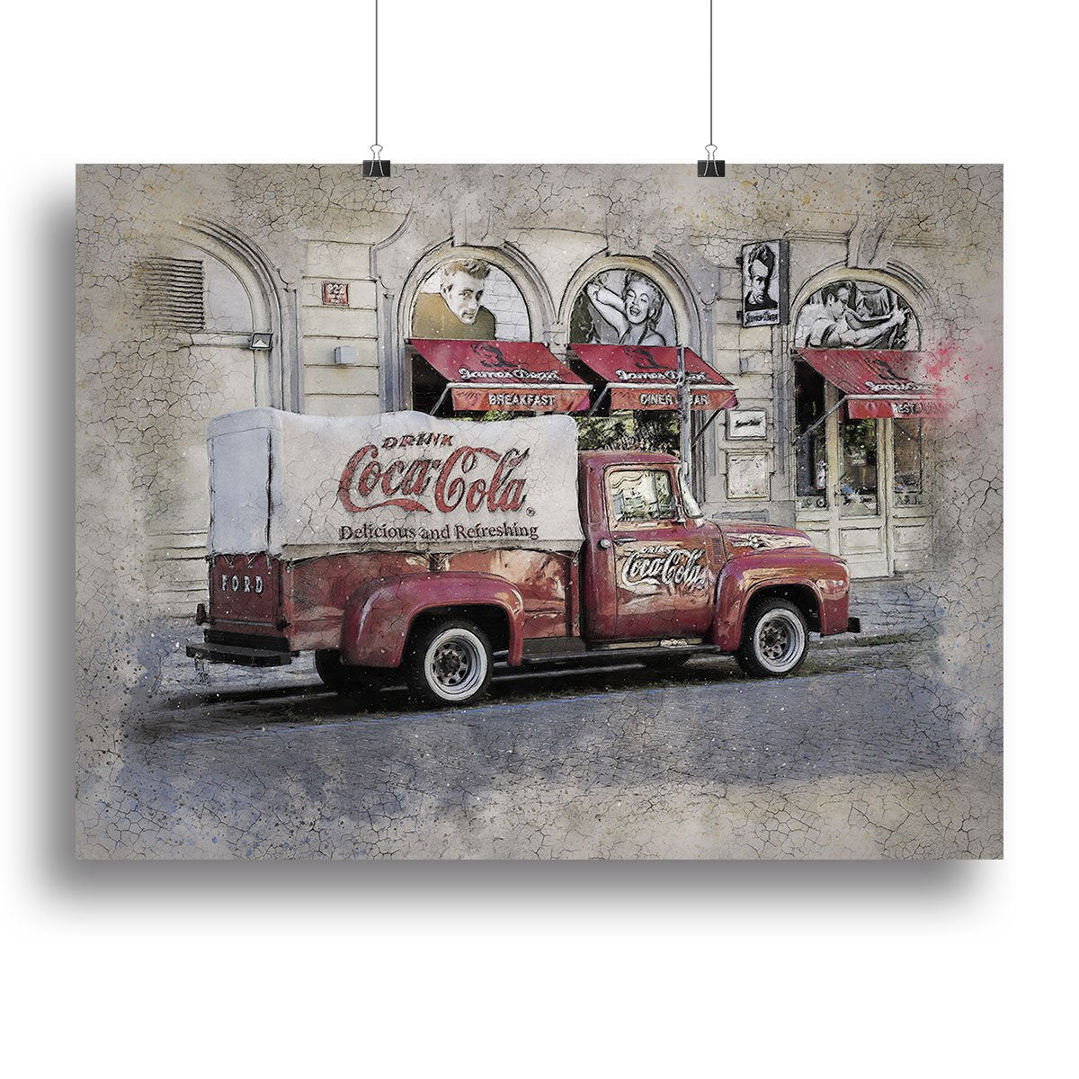 Coca Cola Van Painting Canvas Print or Poster