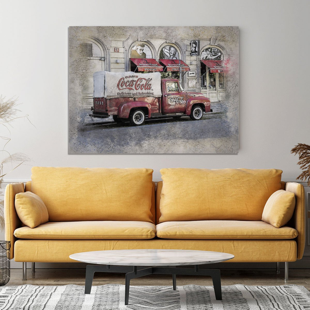 Coca Cola Van Painting Canvas Print or Poster