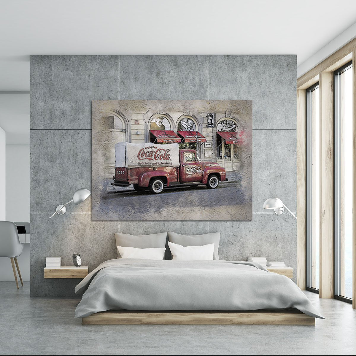 Coca Cola Van Painting Canvas Print or Poster