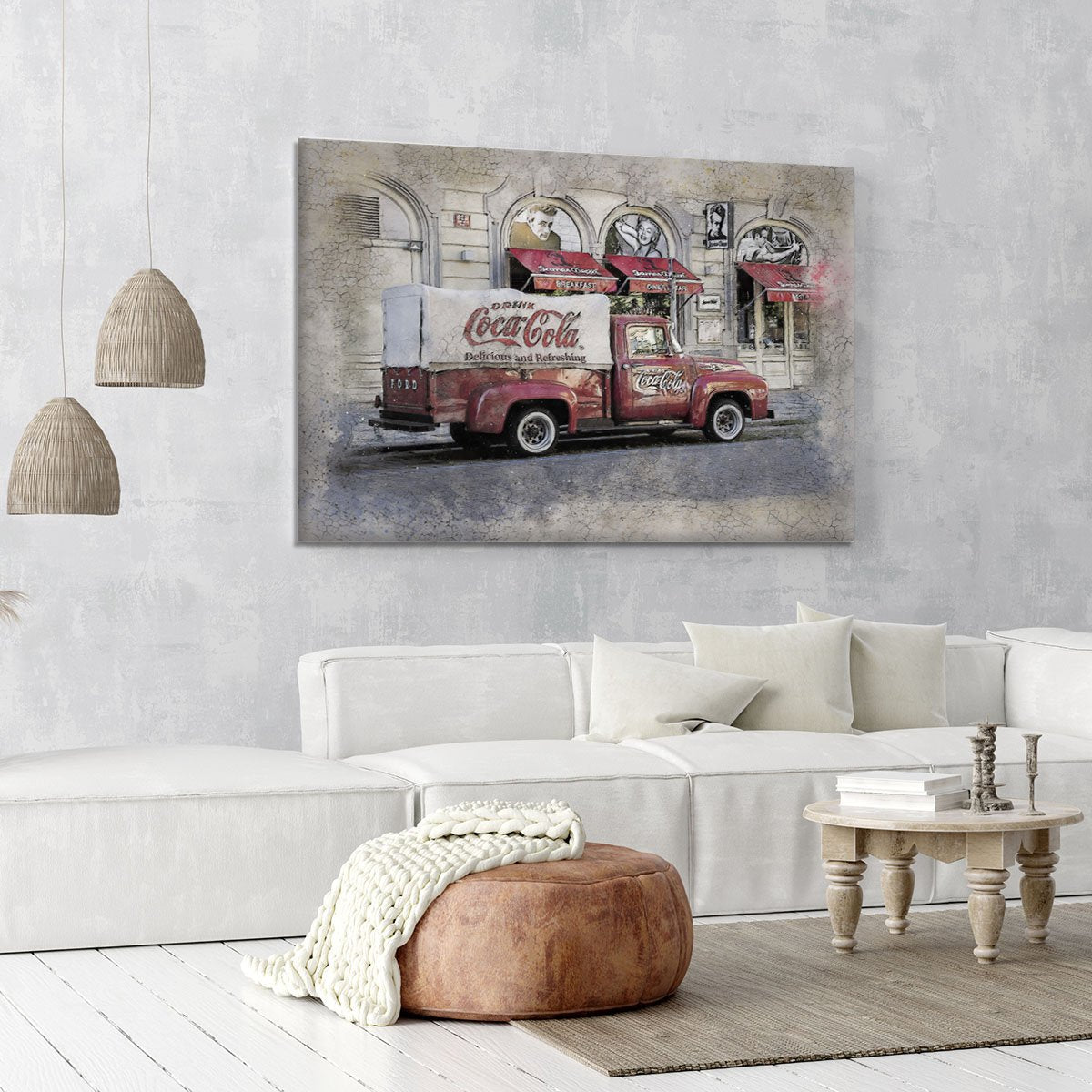 Coca Cola Van Painting Canvas Print or Poster