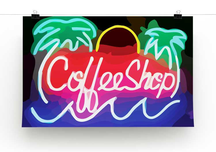 Coffee Shop Sign Print - Canvas Art Rocks - 2