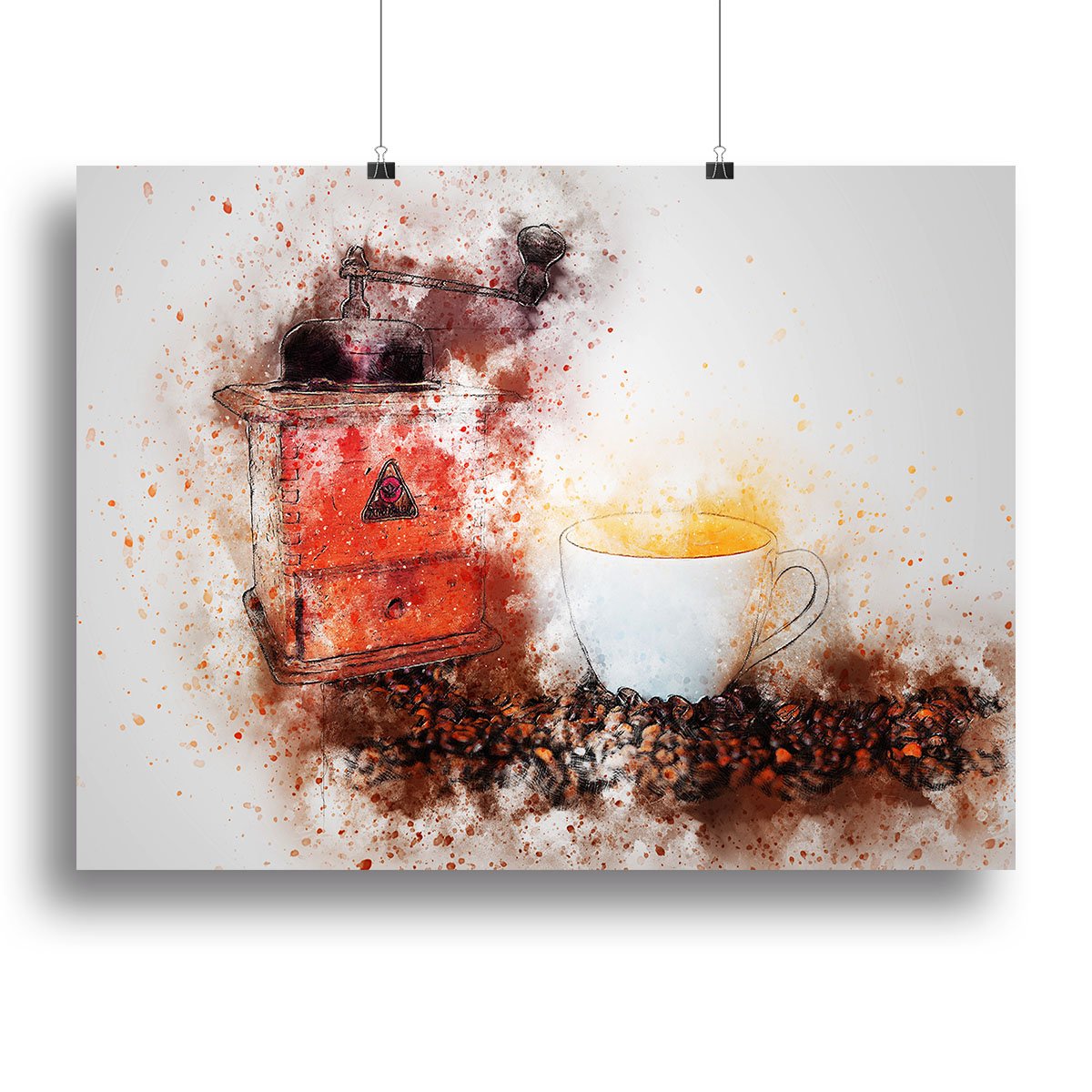 Coffee Painting Canvas Print or Poster