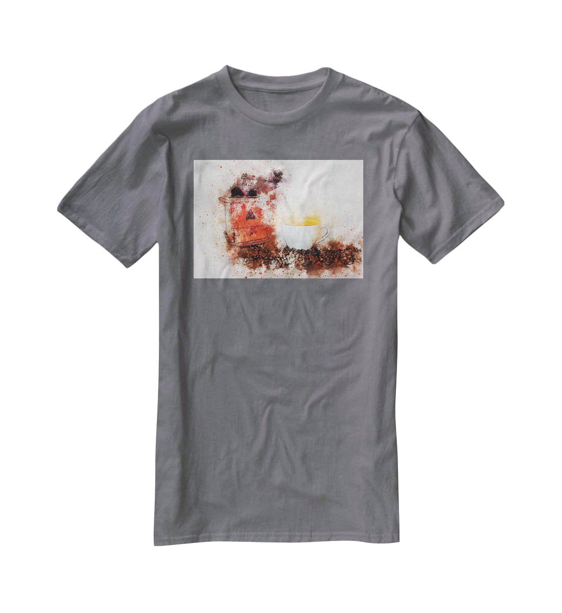 Coffee Painting T-Shirt - Canvas Art Rocks - 3