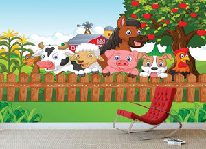 Collection farm animals Wall Mural Wallpaper - Canvas Art Rocks - 3