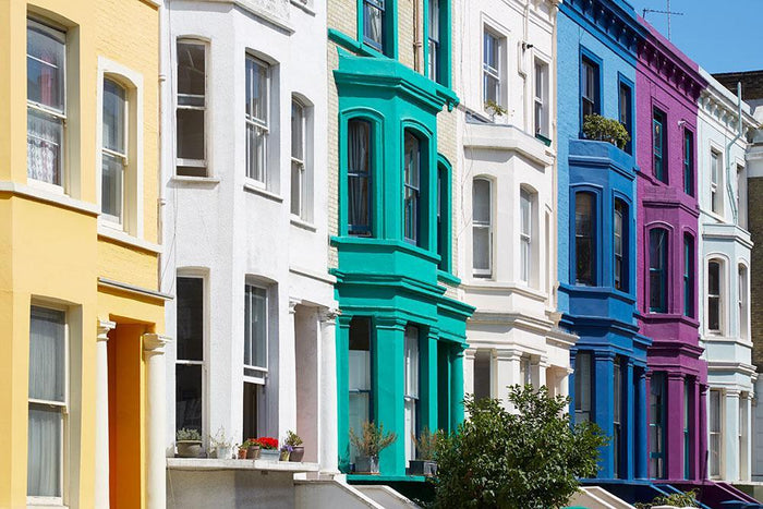 Colorful english houses Wall Mural Wallpaper