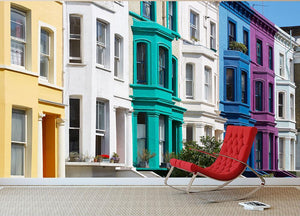 Colorful english houses Wall Mural Wallpaper - Canvas Art Rocks - 2
