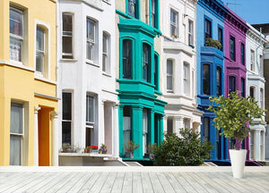 Colorful english houses Wall Mural Wallpaper - Canvas Art Rocks - 4