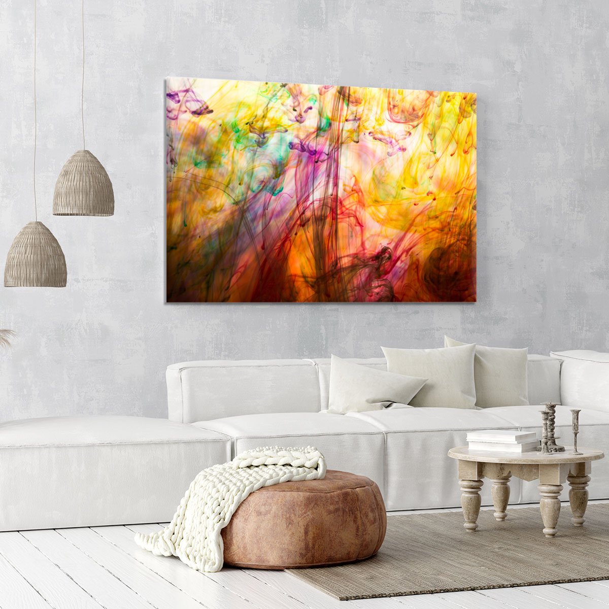 Colorful motion blur background Canvas Print or Poster