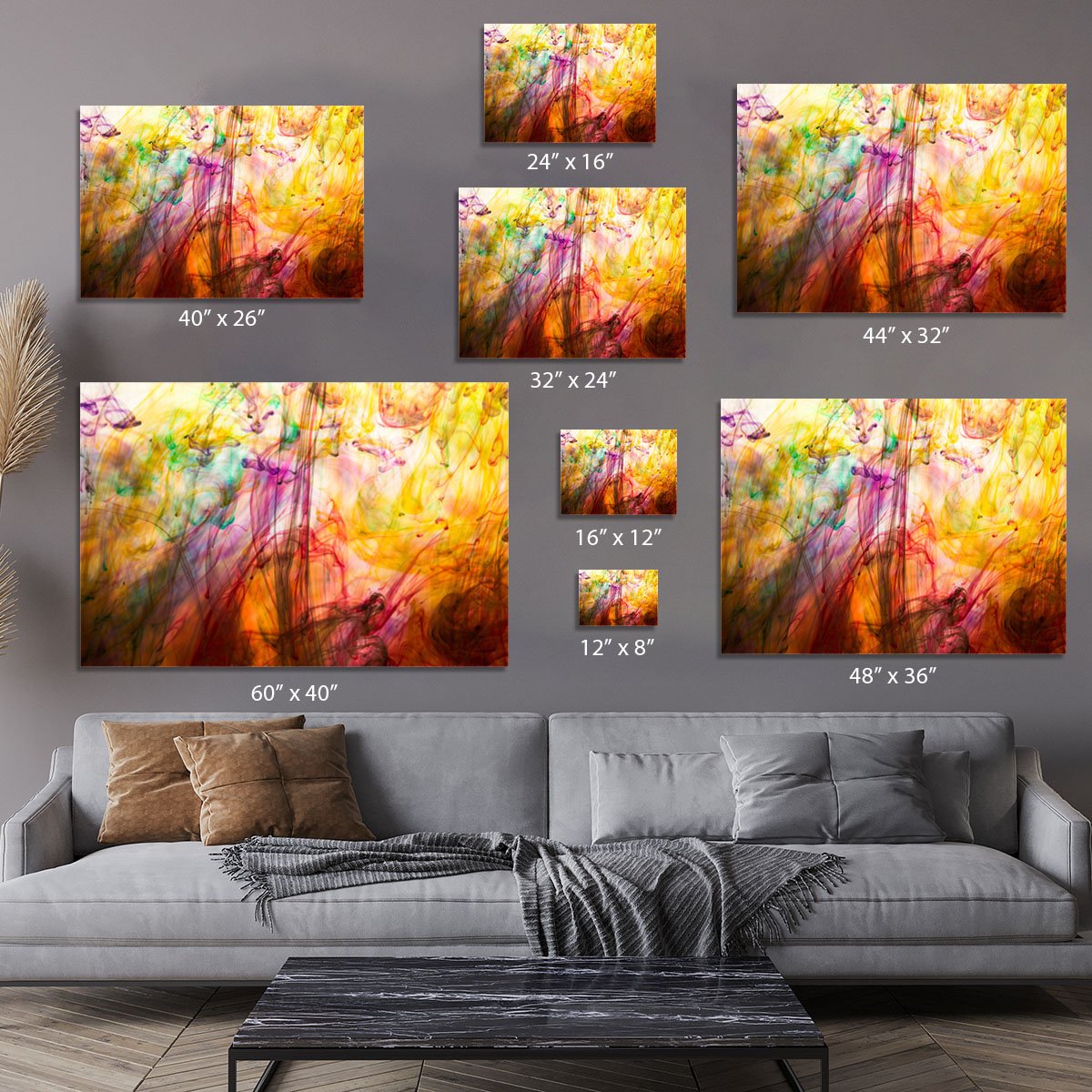 Colorful motion blur background Canvas Print or Poster