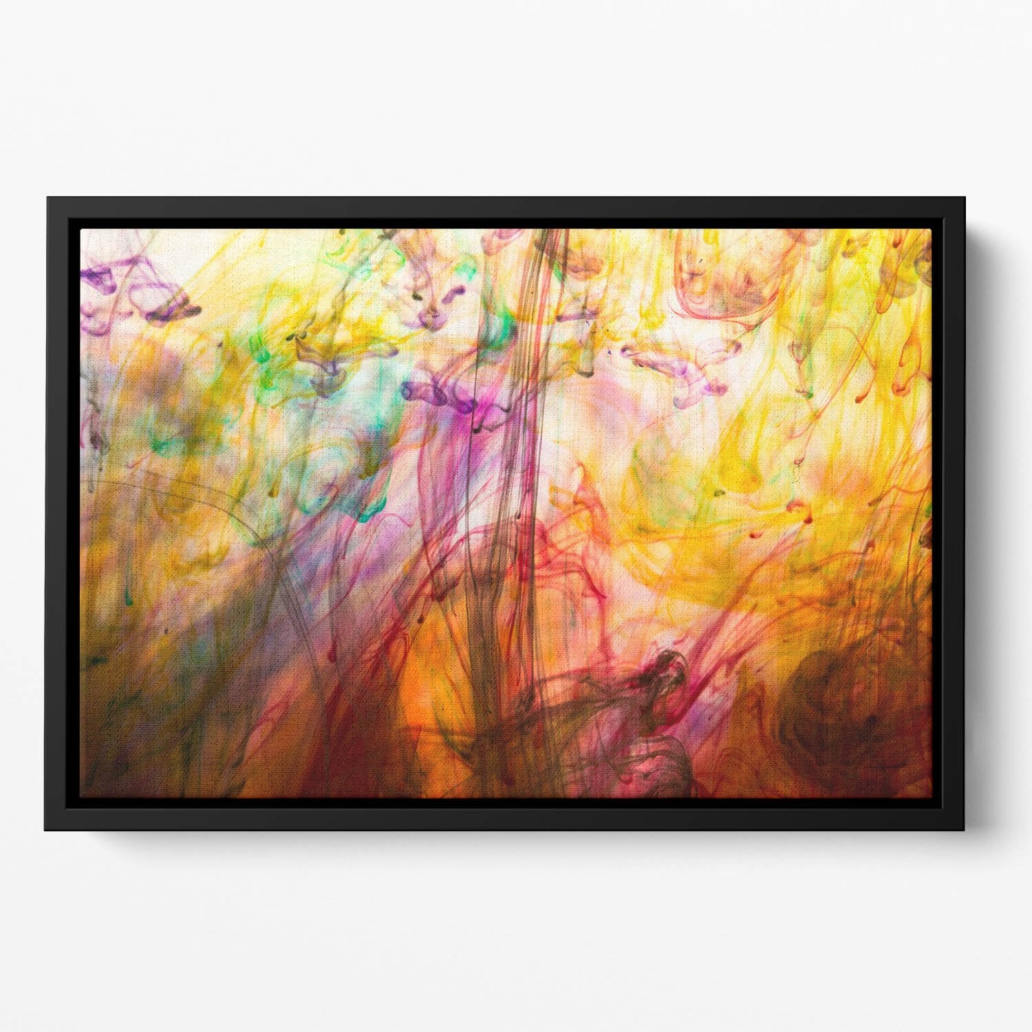 Colorful motion blur background Floating Framed Canvas