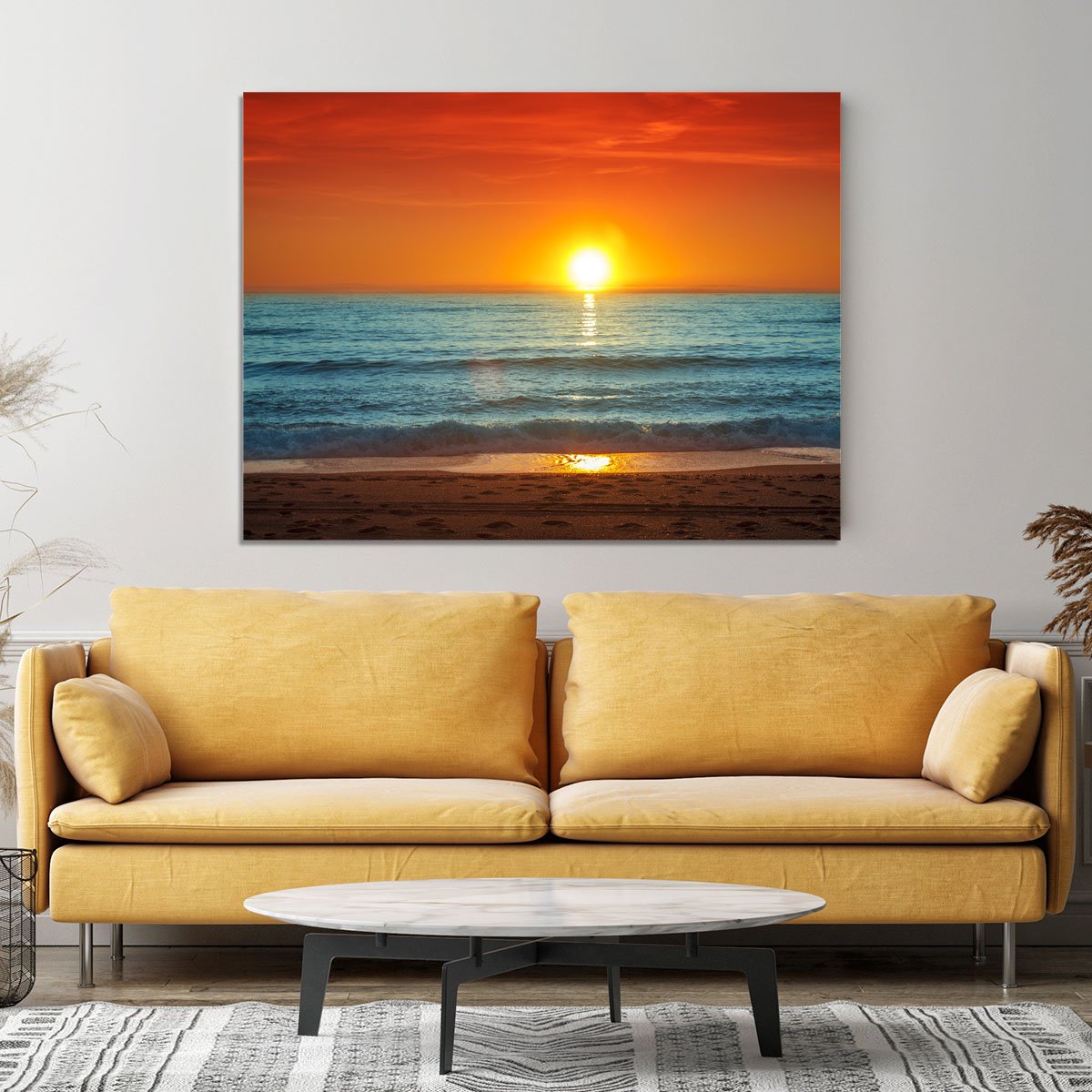 Colorful sunset over the sea Canvas Print or Poster