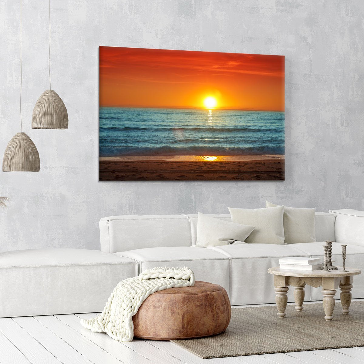 Colorful sunset over the sea Canvas Print or Poster