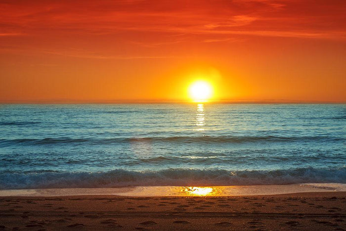Colorful sunset over the sea Wall Mural Wallpaper