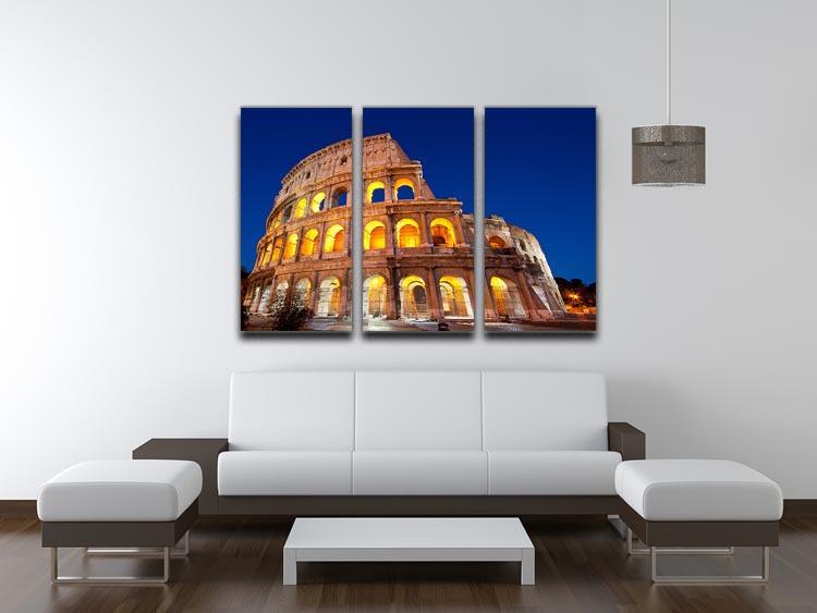 Colosseum Dome at dusk 3 Split Panel Canvas Print - Canvas Art Rocks - 3