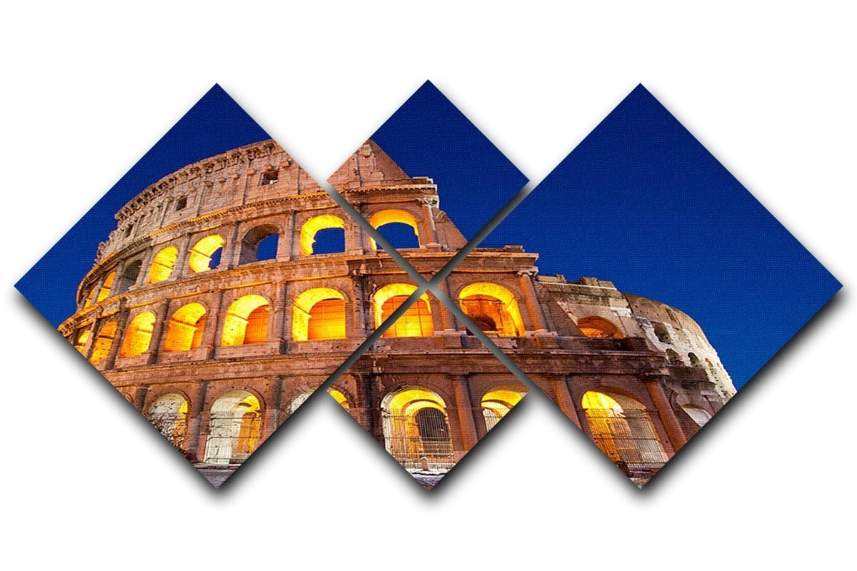 Colosseum Dome at dusk 4 Square Multi Panel Canvas  - Canvas Art Rocks - 1