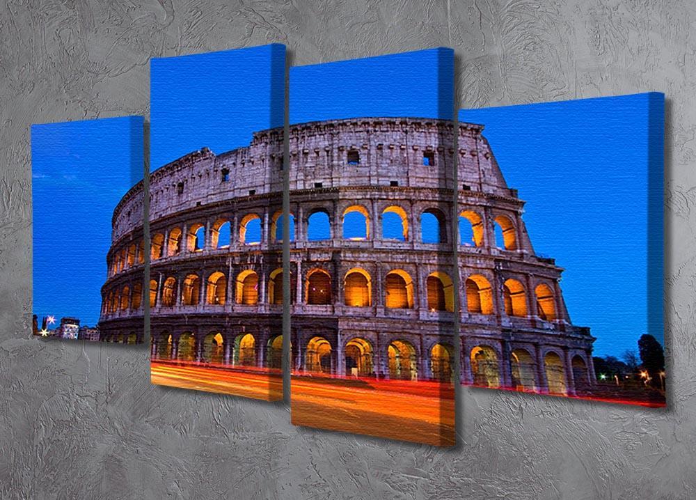Colosseum at dusk 4 Split Panel Canvas  - Canvas Art Rocks - 2
