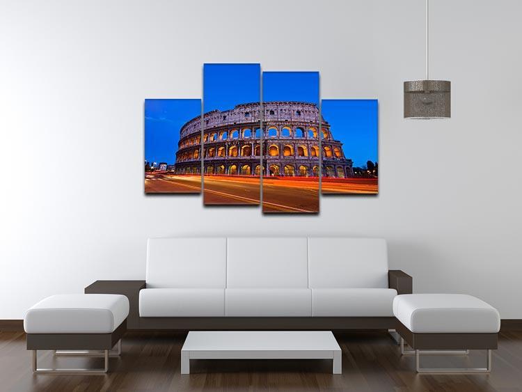 Colosseum at dusk 4 Split Panel Canvas  - Canvas Art Rocks - 3
