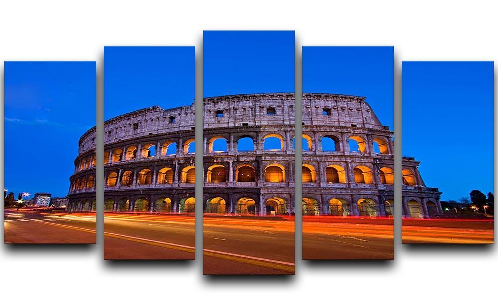 Colosseum at dusk 5 Split Panel Canvas  - Canvas Art Rocks - 1