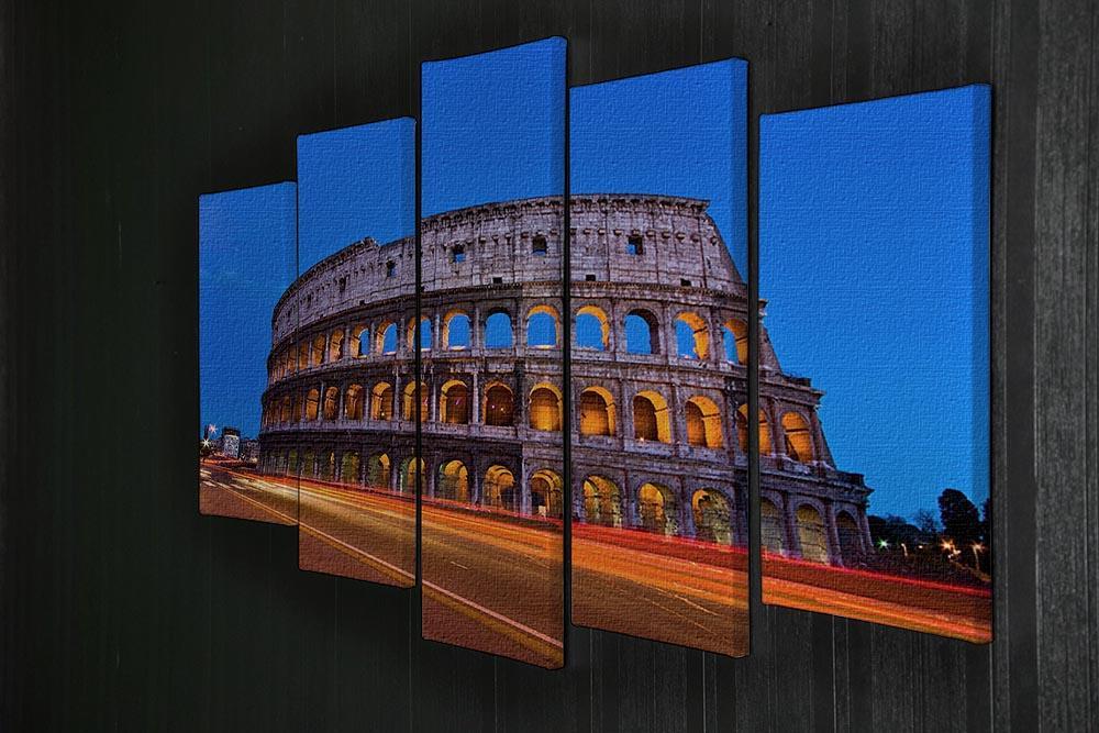 Colosseum at dusk 5 Split Panel Canvas  - Canvas Art Rocks - 2