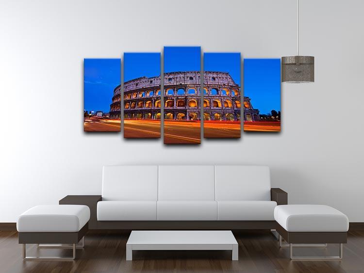Colosseum at dusk 5 Split Panel Canvas  - Canvas Art Rocks - 3