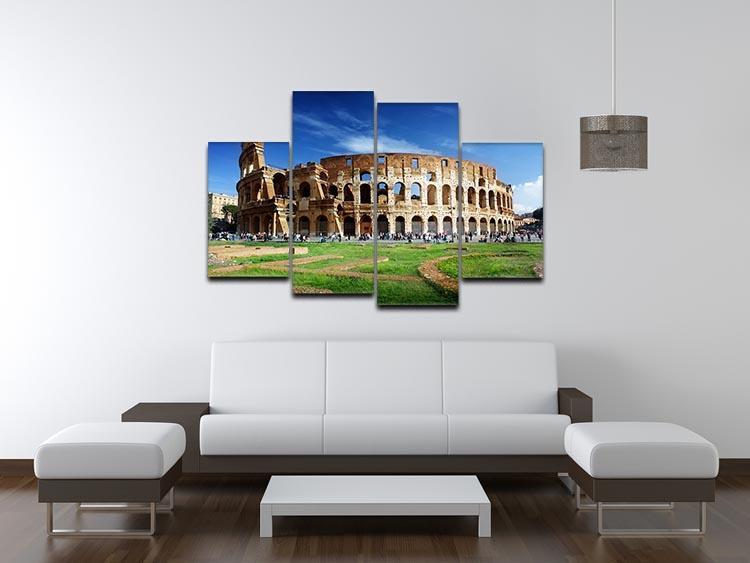 Colosseum in Rome Italy 4 Split Panel Canvas  - Canvas Art Rocks - 3