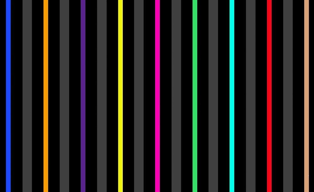 Colour Bar Stripes 5 Split Panel Canvas  - Canvas Art Rocks - 1