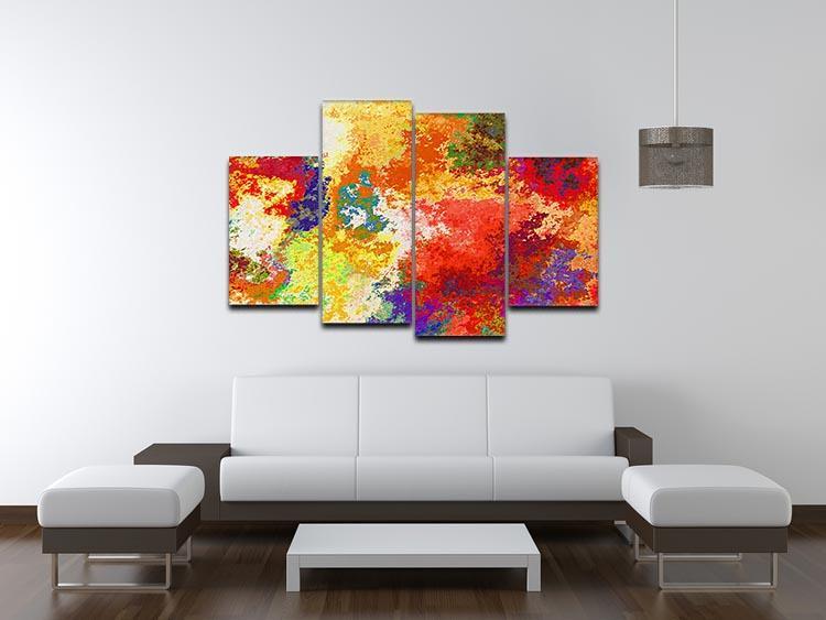 Colour Splash Version 2 4 Split Panel Canvas - Canvas Art Rocks - 3