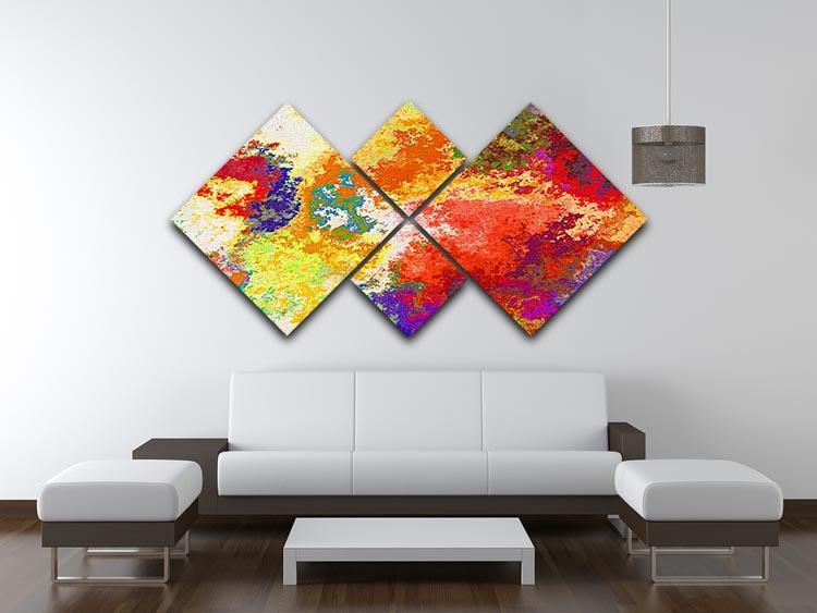 Colour Splash Version 2 4 Square Multi Panel Canvas - Canvas Art Rocks - 3