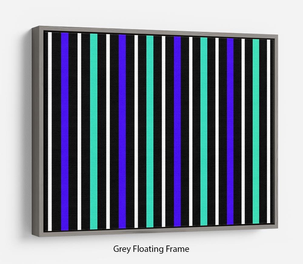 Colour Stripes FS1 Floating Frame Canvas