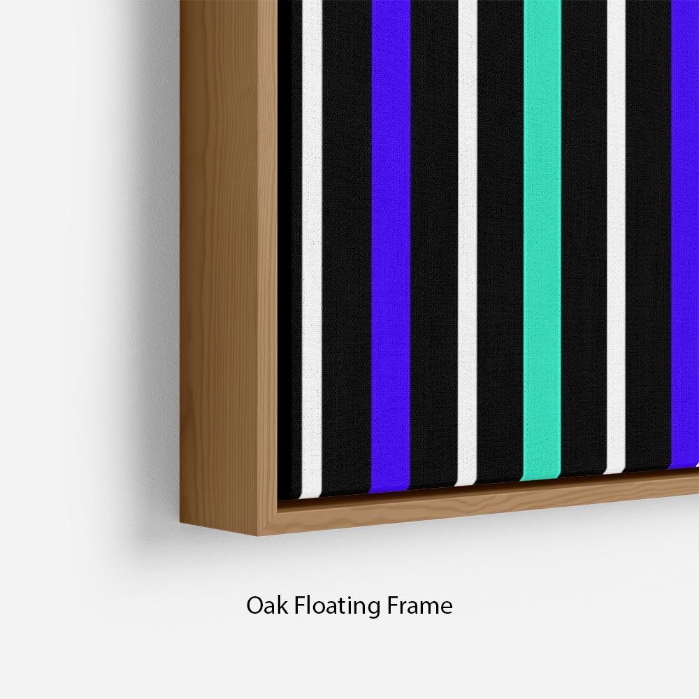 Colour Stripes FS1 Floating Frame Canvas