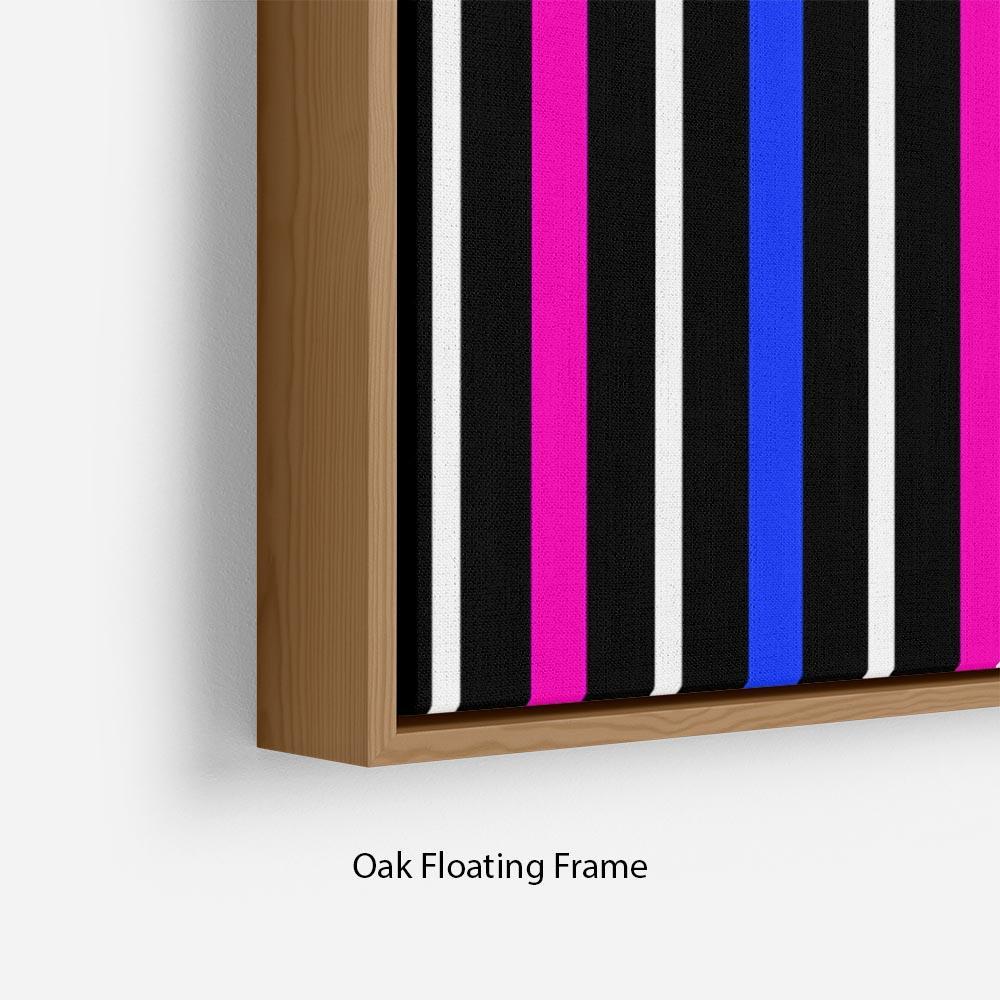Colour Stripes FS3 Floating Frame Canvas