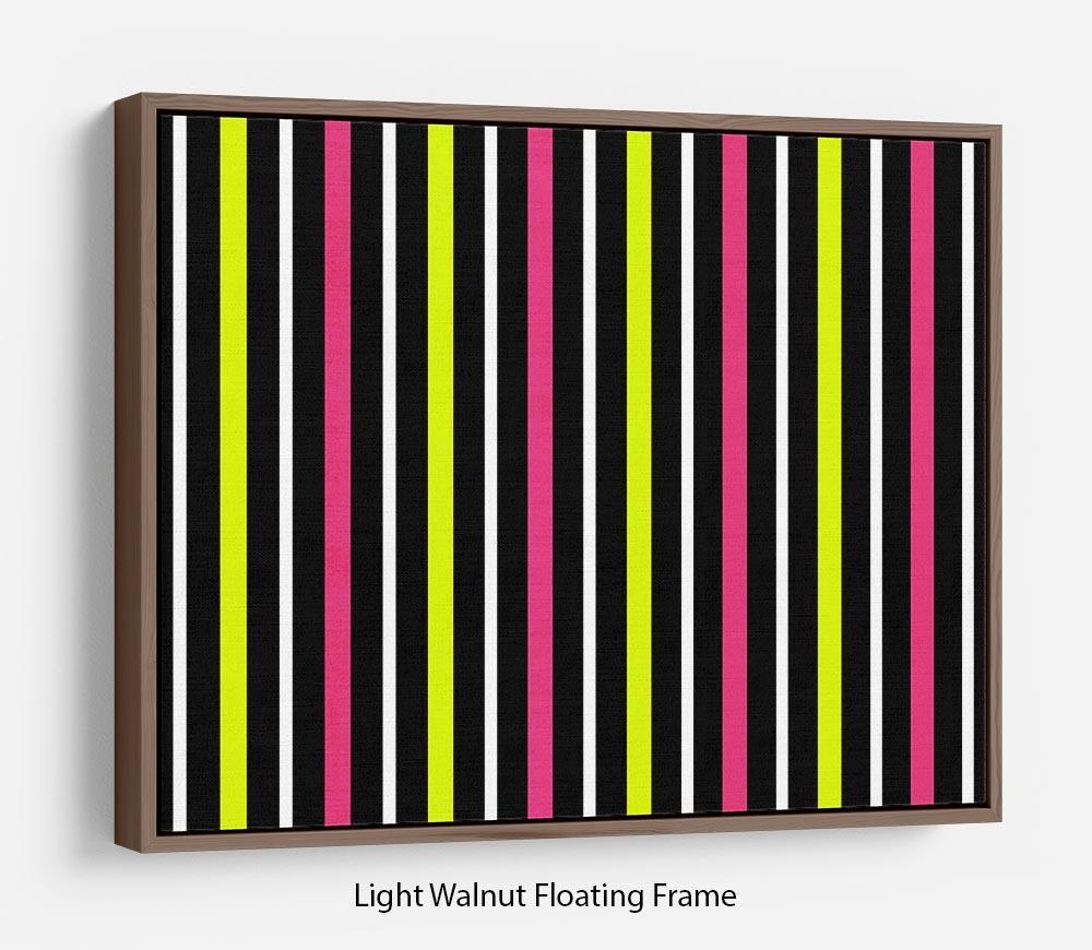Colour Stripes FS Floating Frame Canvas