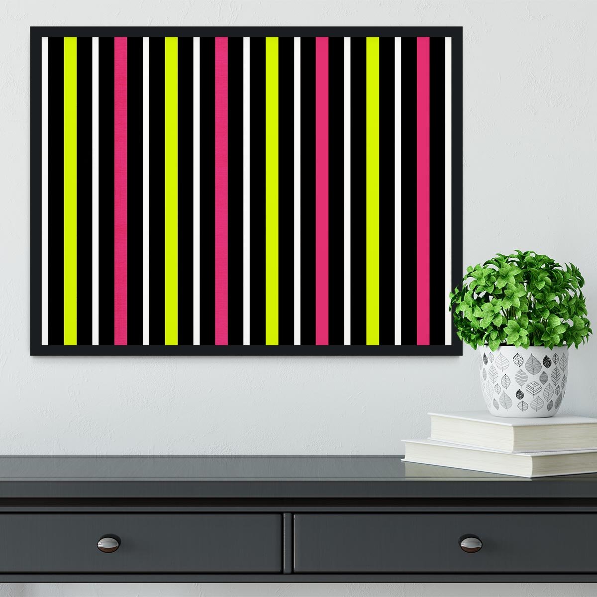 Colour Stripes FS Framed Print - Canvas Art Rocks - 2