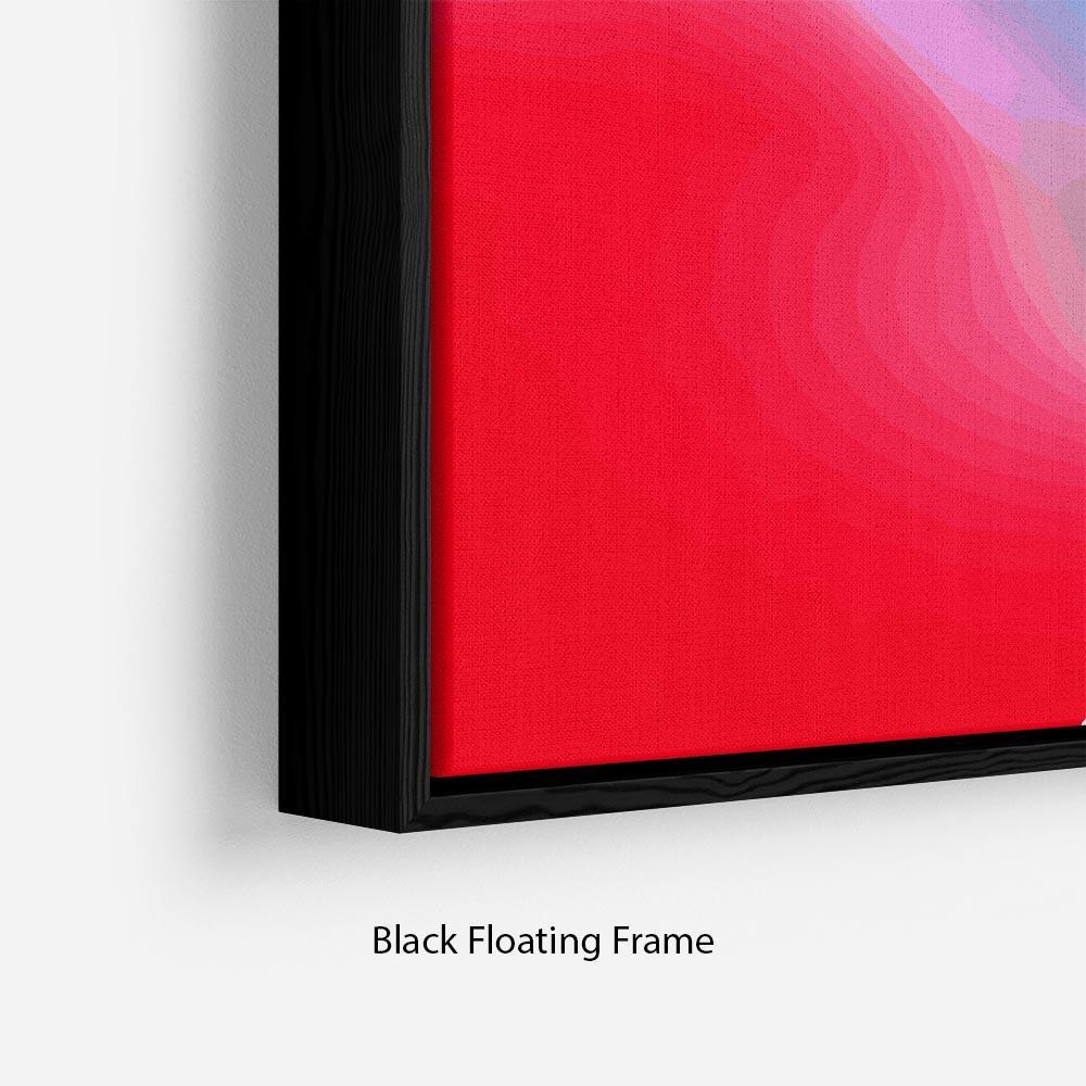 Colour Swirl Floating Frame Canvas