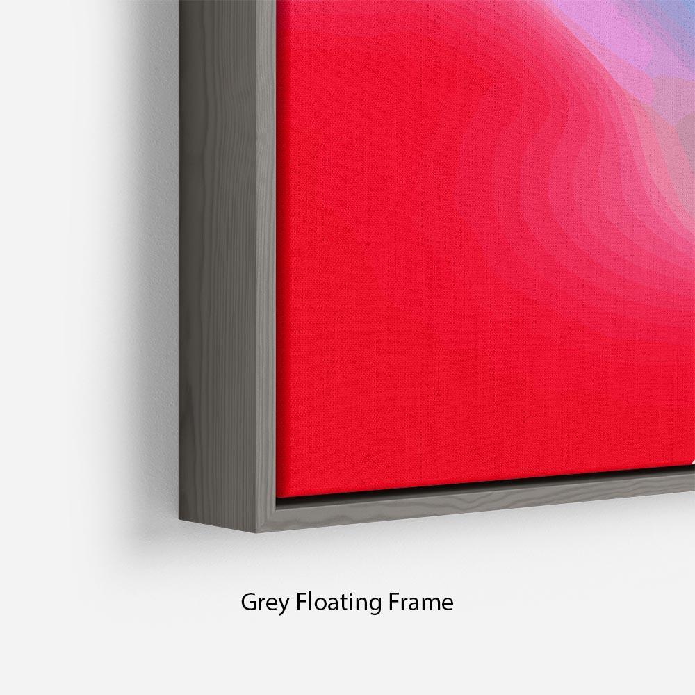 Colour Swirl Floating Frame Canvas