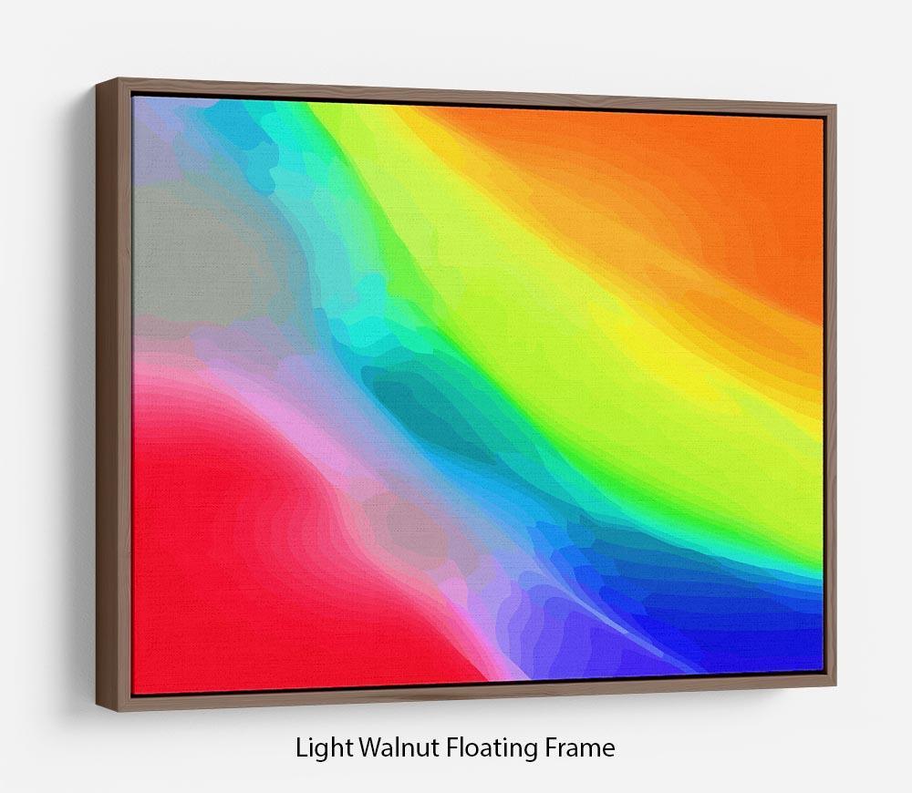 Colour Swirl Floating Frame Canvas