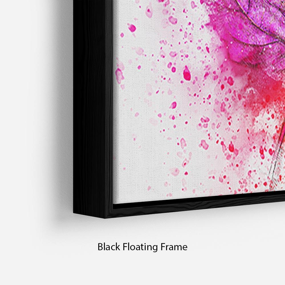 Coloured Leaves Floating Frame Canvas