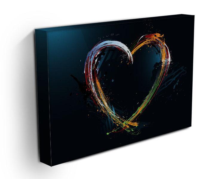 Colourful Love Heart Canvas Print or Poster - Canvas Art Rocks - 3