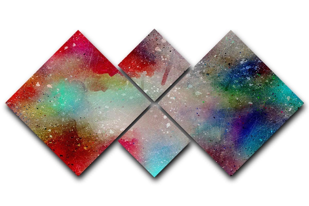 Colourful Mist 4 Square Multi Panel Canvas  - Canvas Art Rocks - 1