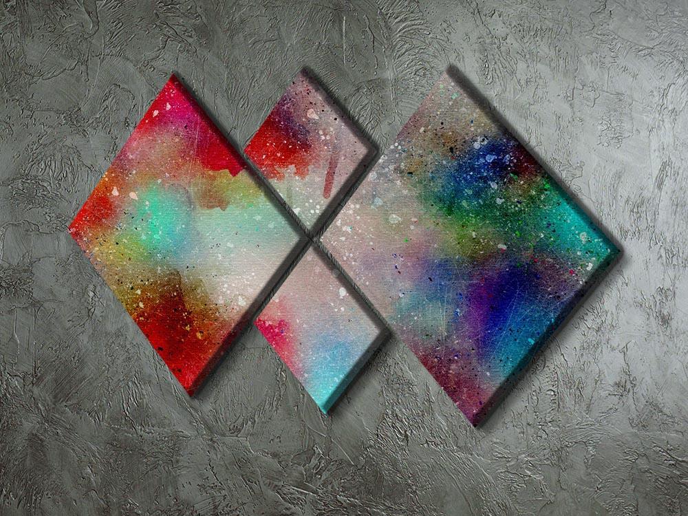 Colourful Mist 4 Square Multi Panel Canvas - Canvas Art Rocks - 2