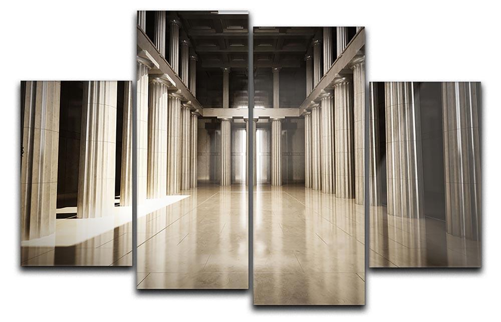 Column interior empty room 4 Split Panel Canvas  - Canvas Art Rocks - 1