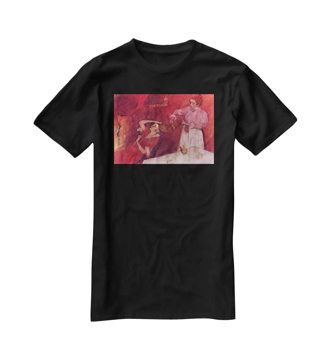 Combing hair by Degas T-Shirt - Canvas Art Rocks - 1
