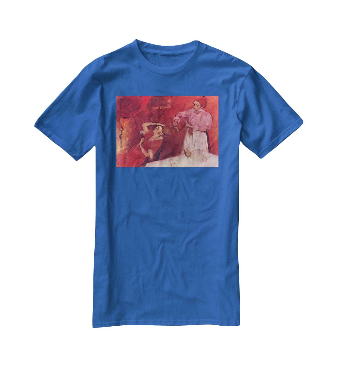 Combing hair by Degas T-Shirt - Canvas Art Rocks - 2