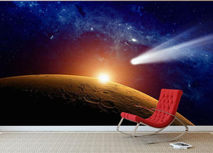 Comet approaching planet Mars Wall Mural Wallpaper - Canvas Art Rocks - 2