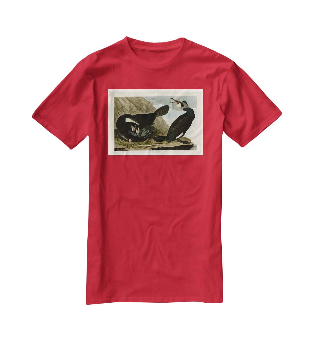 Common Cormorant by Audubon T-Shirt - Canvas Art Rocks - 4