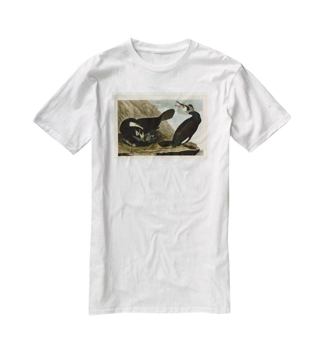 Common Cormorant by Audubon T-Shirt - Canvas Art Rocks - 5