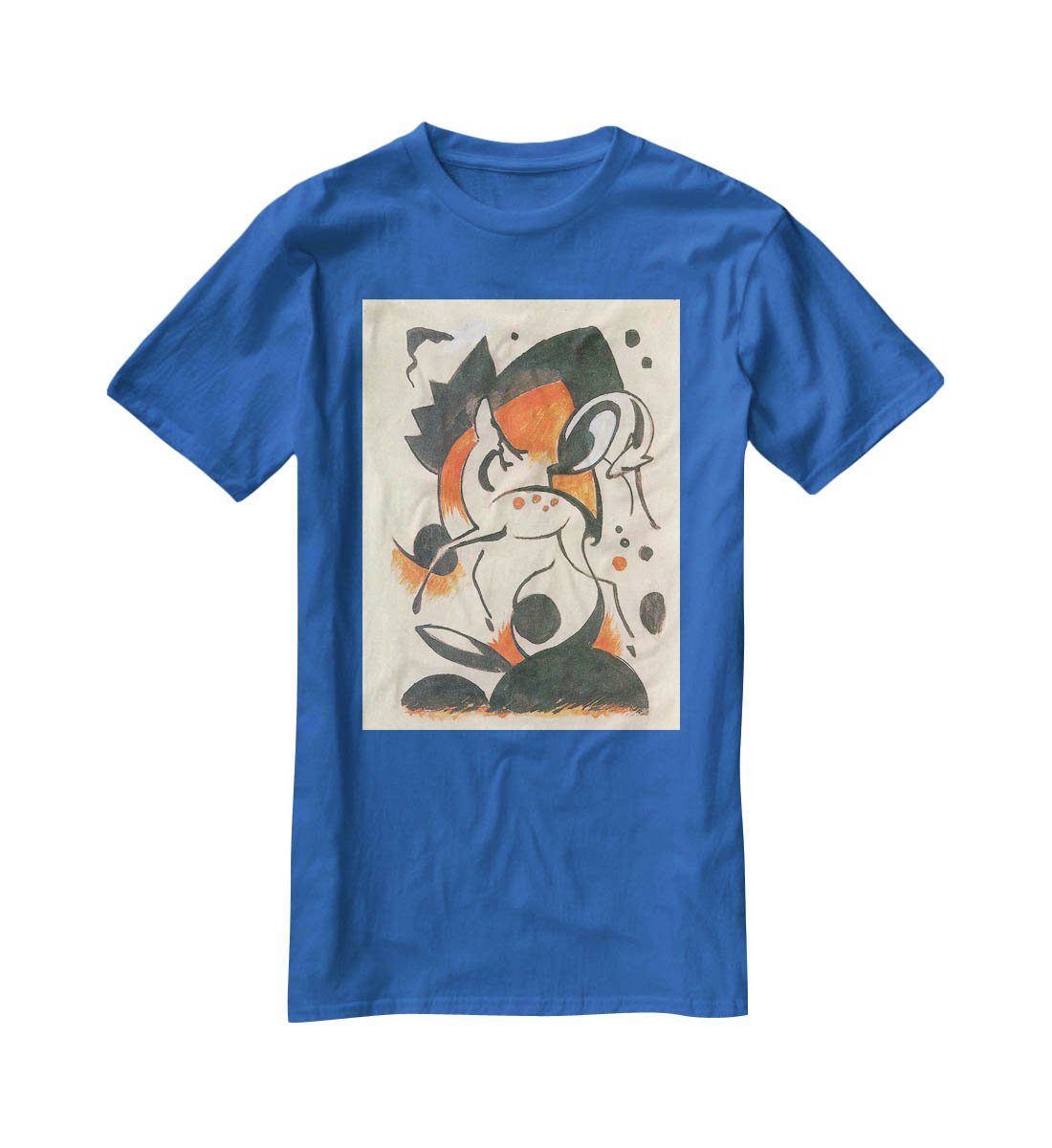 Composition with two deer by Franz Marc T-Shirt - Canvas Art Rocks - 2