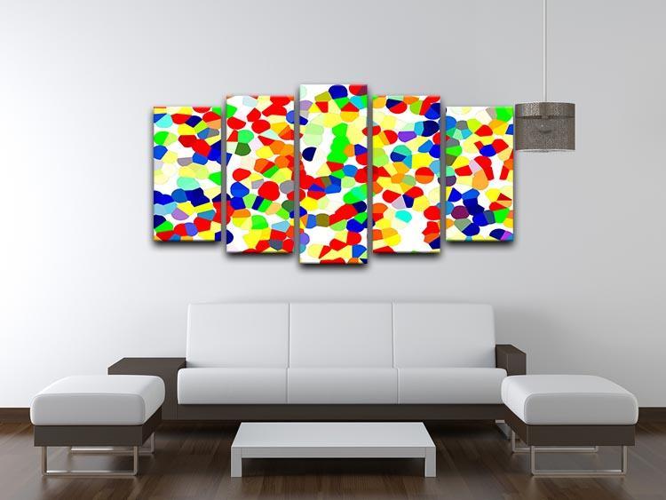 Confetti 5 Split Panel Canvas - Canvas Art Rocks - 3