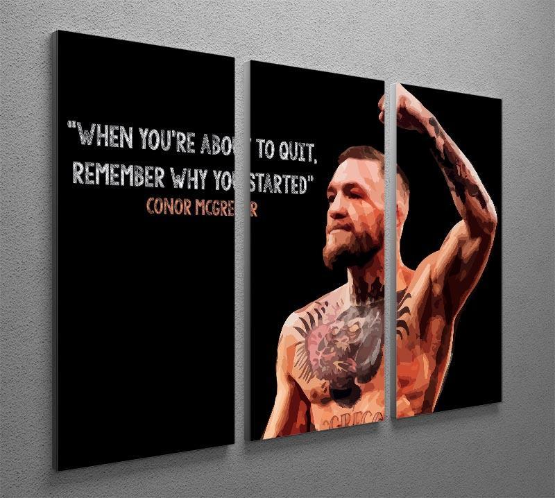 Conor Mcgregor Quit 3 Split Panel Canvas Print - Canvas Art Rocks - 2