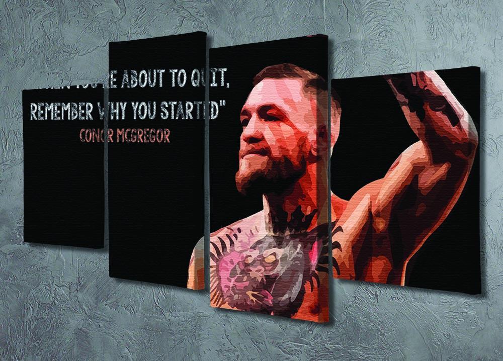 Conor Mcgregor Quit 4 Split Panel Canvas - Canvas Art Rocks - 2